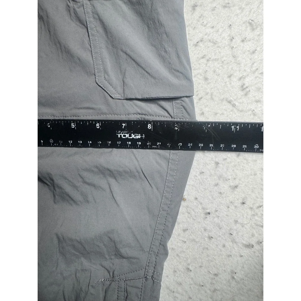REI Co-op Mens Grey Convertible Zip Off Cargo Hiking Pants Lightweight Stretch
